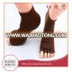 new pattern unisex brown color toeless yoga sock non slip socks