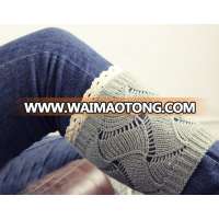 Fashion Square Diamond Lace Boot Socks Acrylic Knitted Stylish Autumn&Winter Wholesale Lace Boot Socks